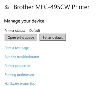 Windows 10 Set Default Printer